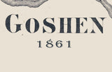 1861 Map of Goshen Elkhart County Indiana