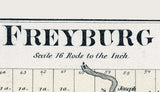 1880 Town Map of Freyburg Auglaize County Ohio