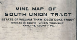 1913 Map of South Union Coal Company Tract Fayette County Pennsylvania