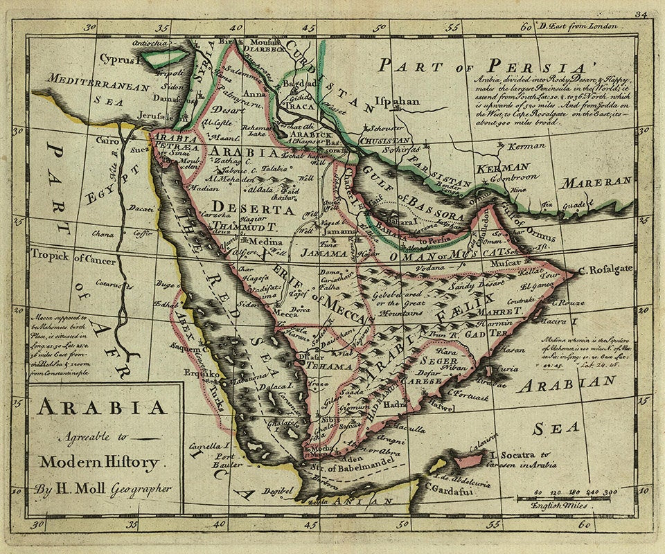 1715 Map of Arabia