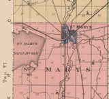 1880 Map of Auglaize County Ohio