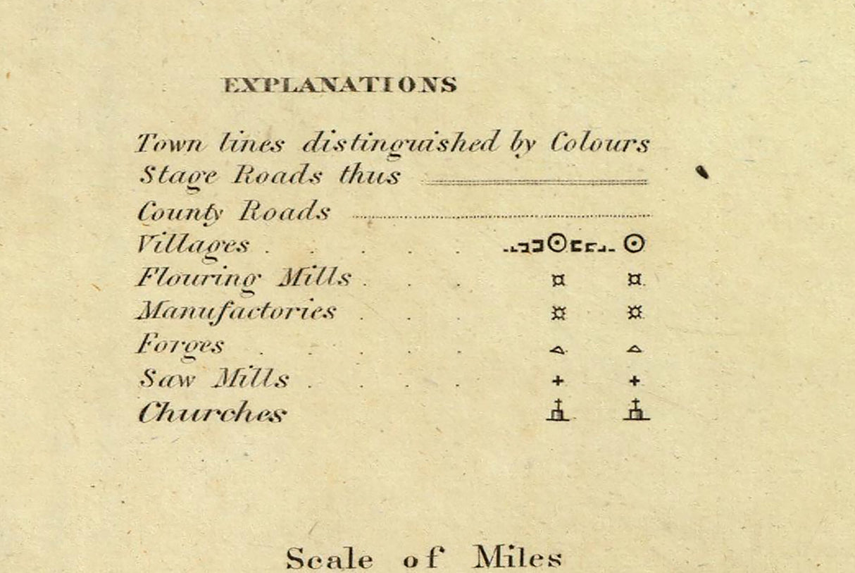 1829 Map of Schoharie County New York