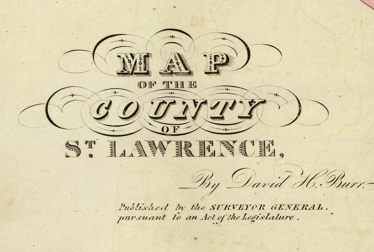 1829 Map of St  Lawrence County New York