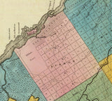 1829 Map of St  Lawrence County New York