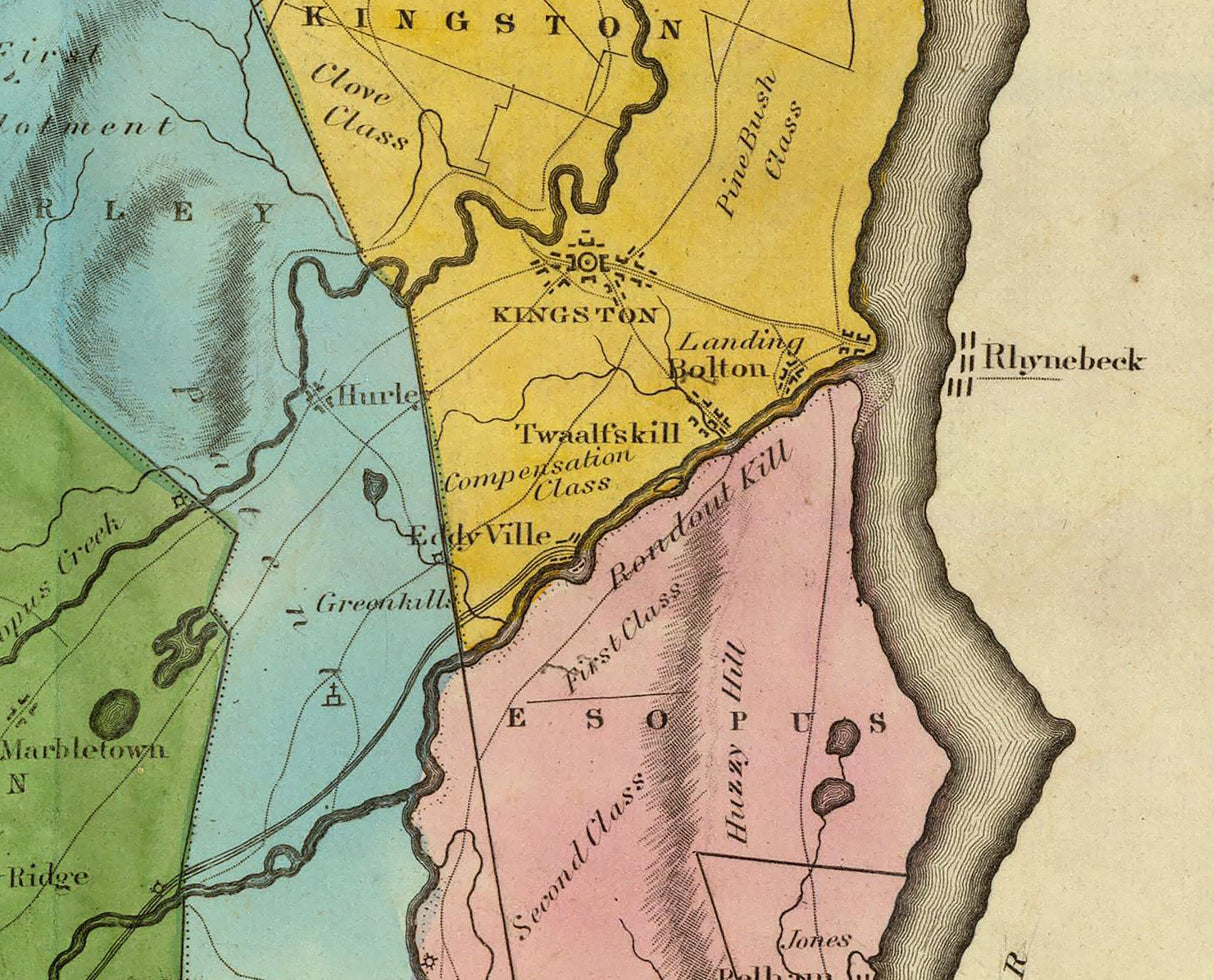 1829 Map of Ulster County New York