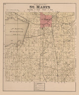 1880 Map of St Marys Township Auglaize County Ohio