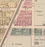 1880 Town Map of Cridersville Auglaize County Ohio