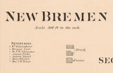 1880 Town Map of New Bremen Auglaize County Ohio