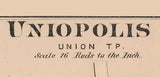 1880 Town Map of Uniopolis Auglaize County Ohio