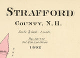 1892 Map of Strafford County New Hampshire