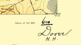 1893 Topo Map of Dover New Hampshire Great Bay Region