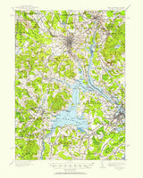 1916 Topo Map of Dover New Hampshire & Maine Quadrangle