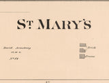 1880 Map of St Marys Auglaize County Ohio