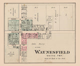 1880 Map of Waynesfield Auglaize County Ohio