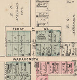 1880 Map of Waynesfield Auglaize County Ohio
