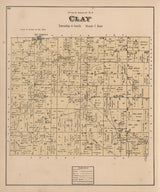 1880 Map of Clay Township Auglaize County Ohio