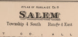 1880 Map of Salem Township Auglaize County Ohio