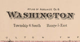 1880 Map of Washington Township Auglaize County Ohio