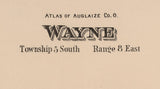 1880 Map of Wayne Township Auglaize County Ohio