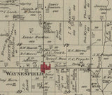 1880 Map of Wayne Township Auglaize County Ohio