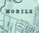 1867 Map of Mobile Alabama