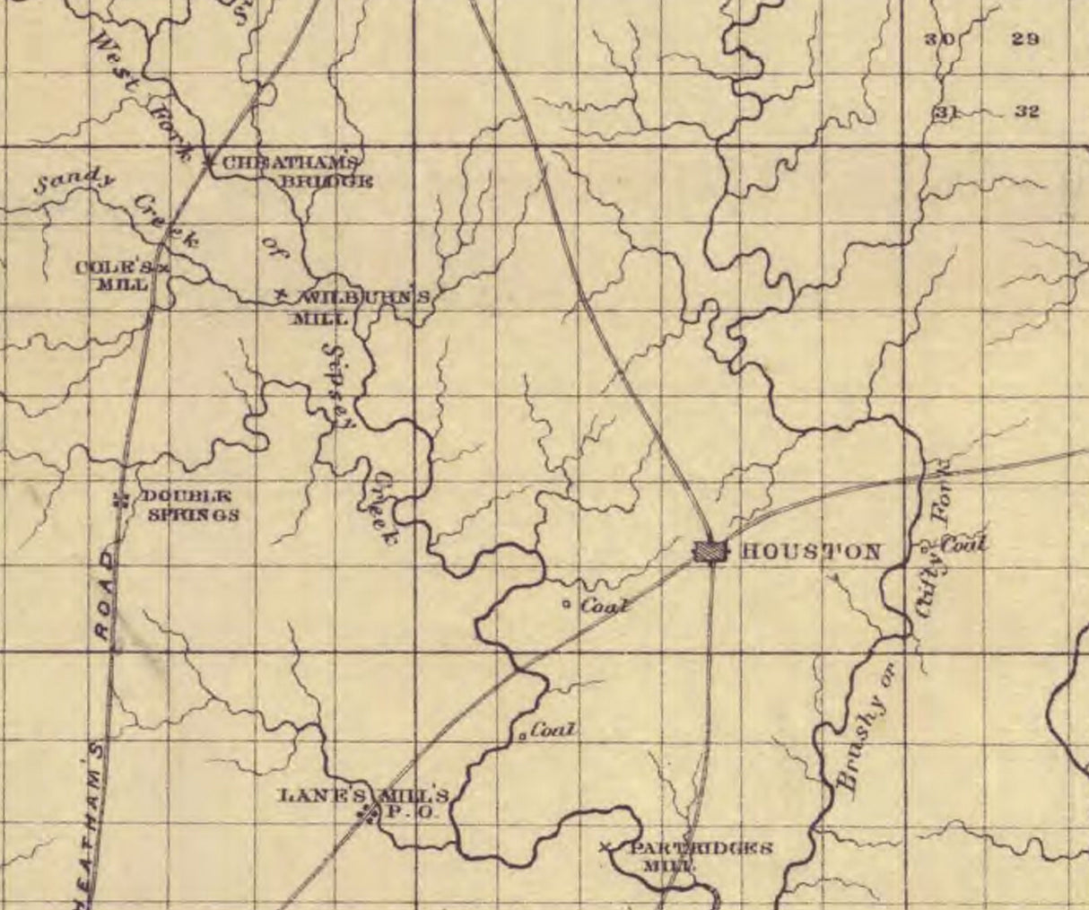 1878 Map of Winston County Alabama