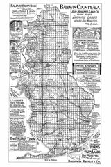 1911 Map of Baldwin County Alabama