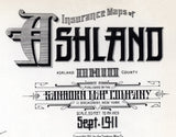 1911 Town Map of Ashland Ohio