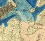 1870 Nautical Chart of Casco Bay Maine