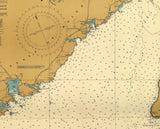 1950 Nautical Chart of Grand Manan Channel Maine