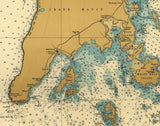 1950 Nautical Chart of Grand Manan Channel Maine