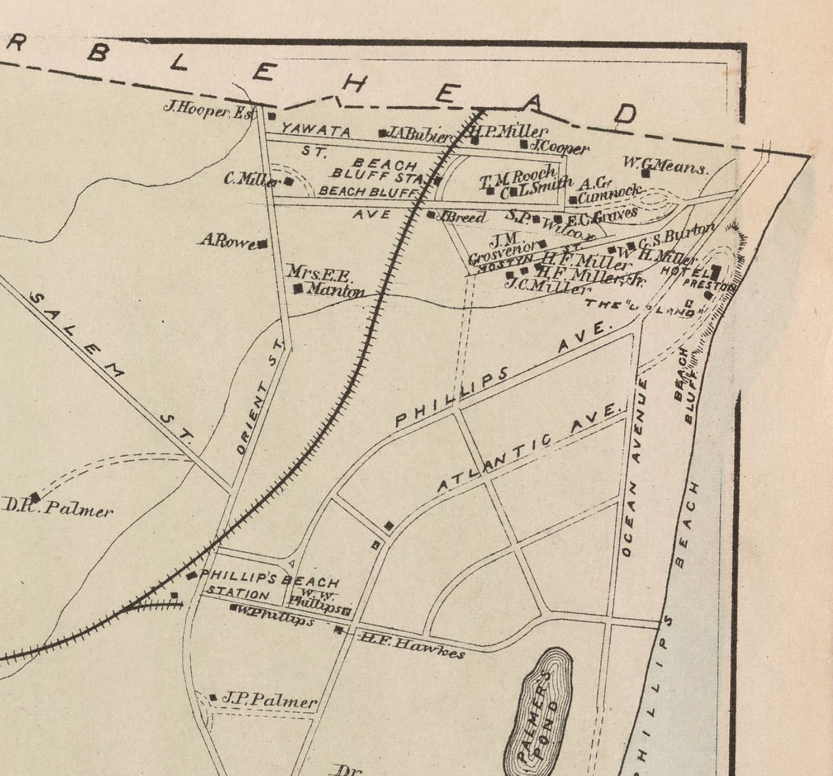 1884 Map of Swampscott Massachusetts