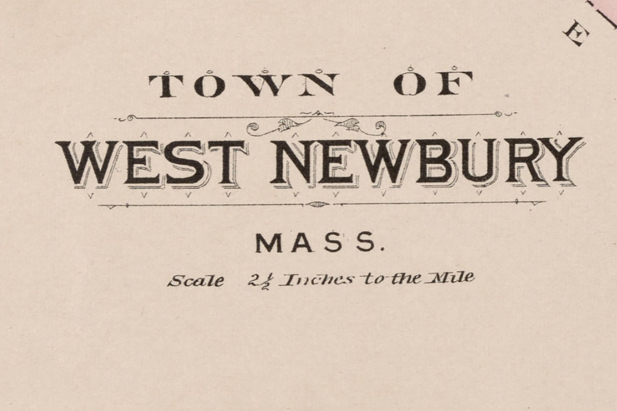 1884 Map of West Newbury Massachusetts