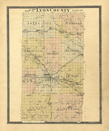 1901 Map of Lyon County Kansas