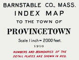 1910 Map of Provincetown Barnstable County Massachusetts