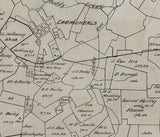 Early 1900's Farm Property Map of Cumberland Township Greene County Pa