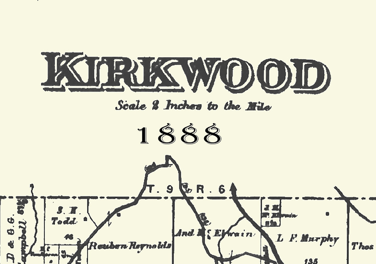 1888 Map of Kirkwood Township Belmont County Ohio