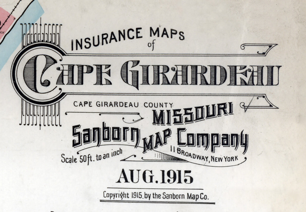 1915 Town Map of Cape Girardeau Missouri