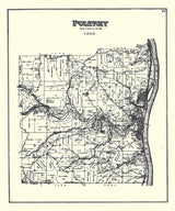1888 Map of Pultney Township Belmont County Ohio