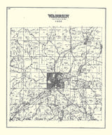 1888 Map of Warren Township Belmont County Ohio