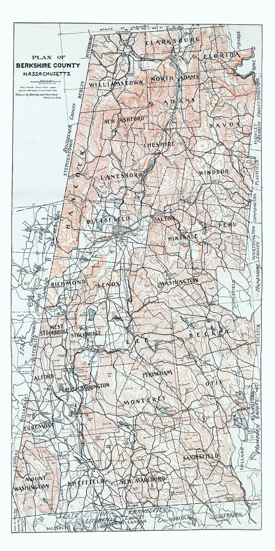 1904 Map of Berkshire County Massachusetts