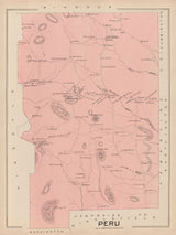 1904 Map of Peru Berkshire County Massachusetts