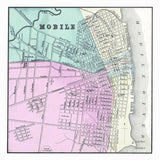 1867 Map of Mobile Alabama
