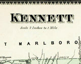 1873 Map of Kennett Township Chester County Pennsylvania