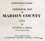 1878 Map of Marion County Alabama