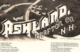 1883 Panoramic Map of Ashland Grafton County New Hampshire