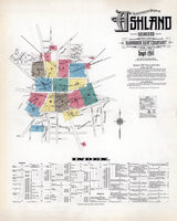 1911 Town Map of Ashland Ohio