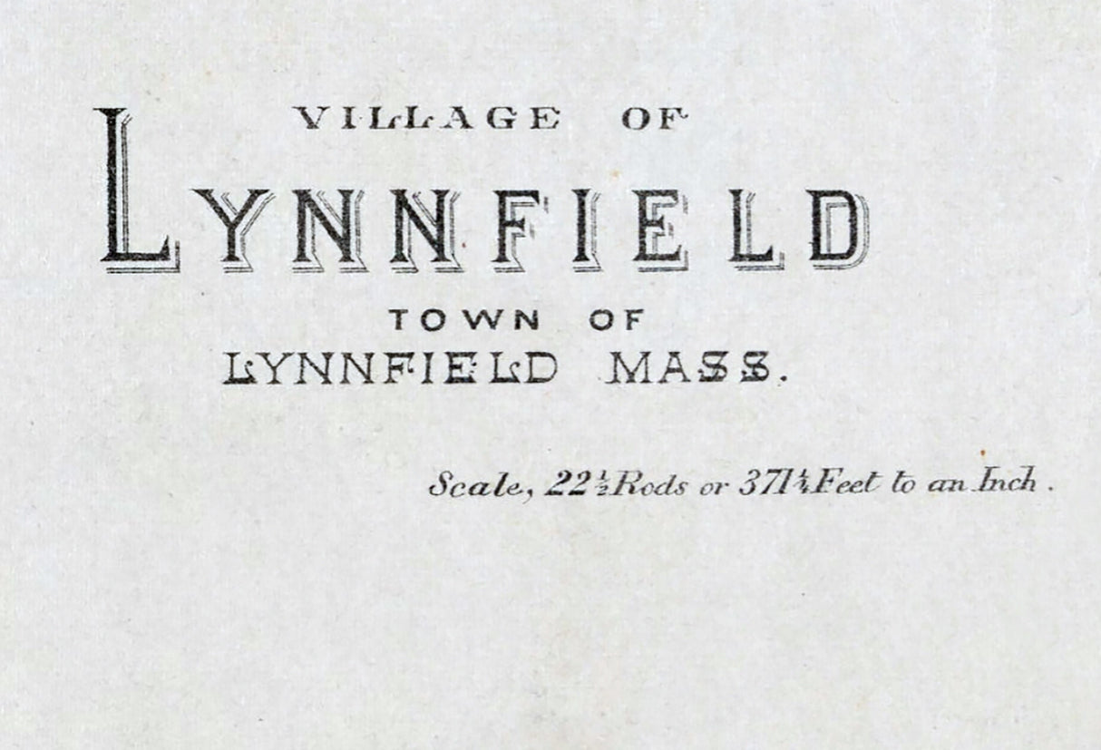 1884 Map of Lynnfield Massachusetts
