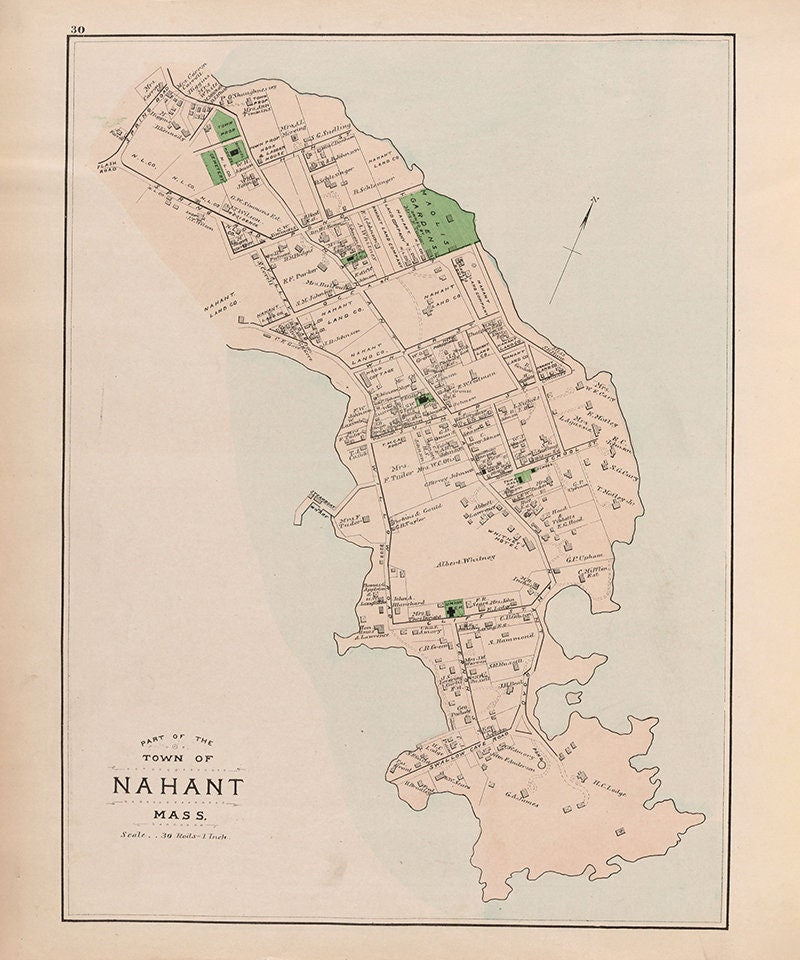 1884 Map of Nahant Massachusetts