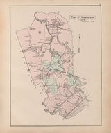 1884 Map of Saugus Essex County Massachusetts